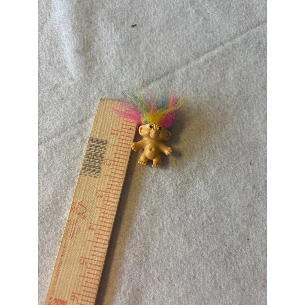 Mini Troll Doll‎ Rainbow Hair Vintage Collectible Toy